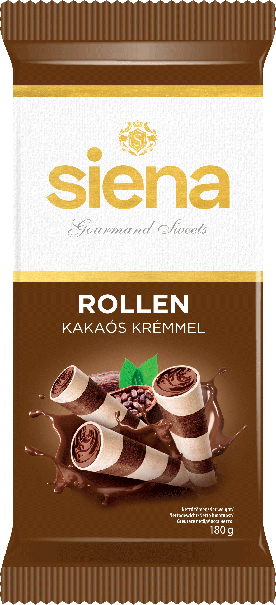 Siena Rollen kakaós krémmel töltött ostyarúd 180g
